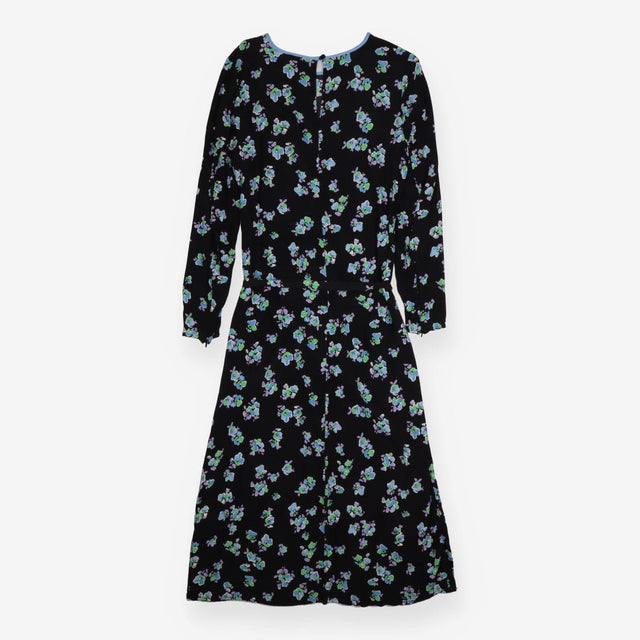 Maxi Dress Black Floral Long Sleeve ECOVERO Viscos