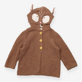 Brown Knit Deer Cardigan