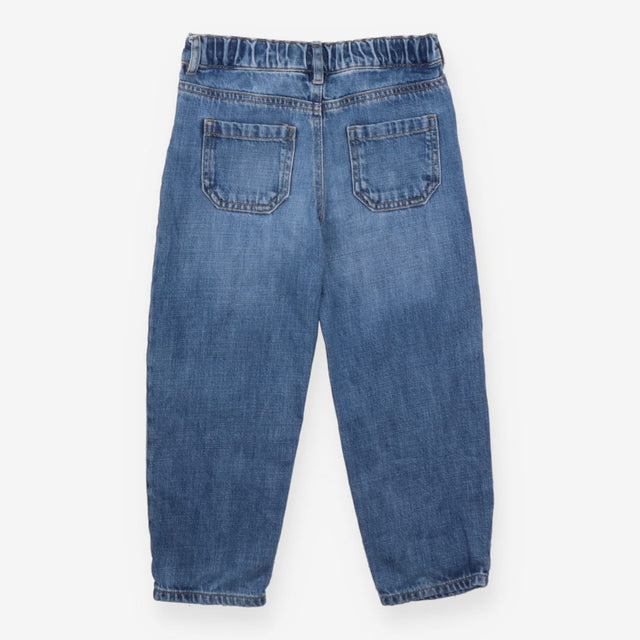 Jeans mid wash wider leg loose woven