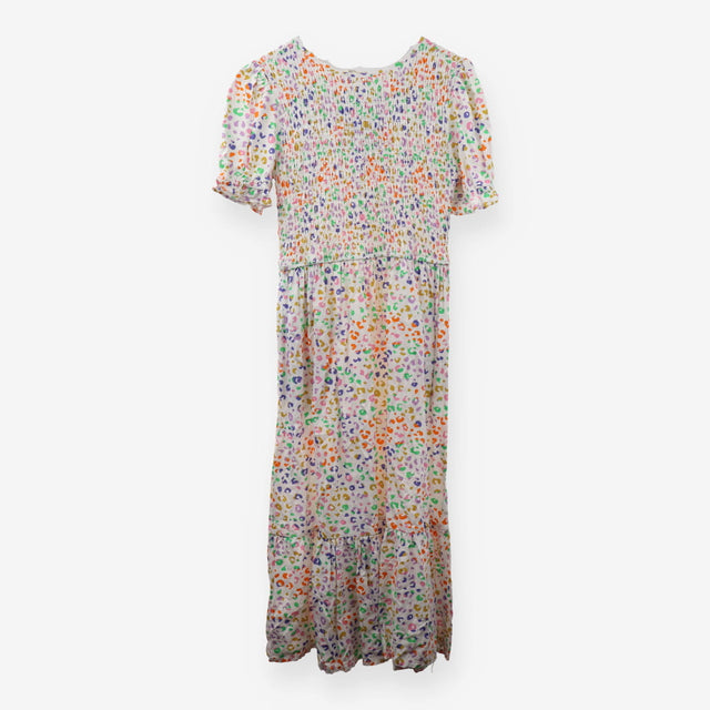Multicolour Leopard Print Smock Midi Dress