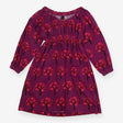 Dress LS purple pink trees jersey