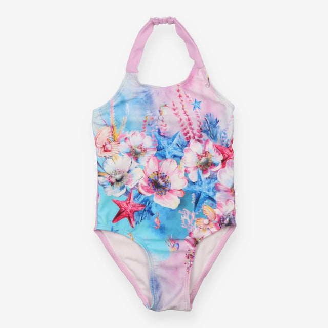 Swimsuit halter neck floral under the sea