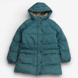 Coat teal puffer fleece lined 