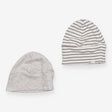 Baby Hats Grey and Black Striped 2-Pack
