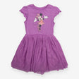 Minnie Mousse Sparkly Purple Dress Short Sleeve