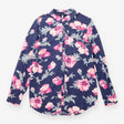Shirt Navy Blue Floral Long Sleeve Button Down