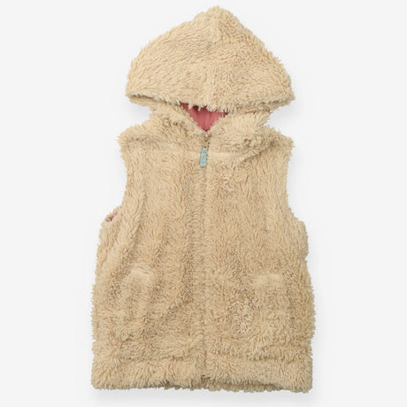 Gilet biscuit faux fur gilet