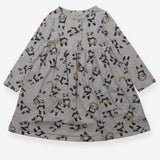 Dress Long Sleeved Grey Rainbow Pandas