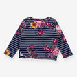 T-shirt long sleeve navy stripe floral