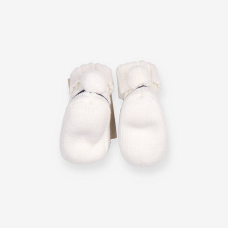 Slippers Knit White and Navy Stripe