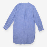 Blue Chambray Long Sleeve Tunic Shirt