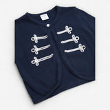 Cardigan Navy with Silver Button Detail
