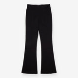Flared Trousers Black Stretch Jersey Tall