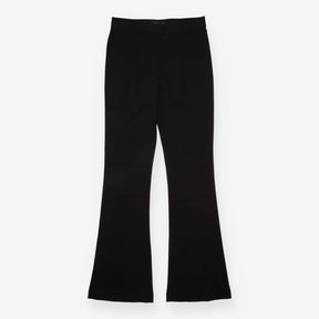Flared Trousers Black Stretch Jersey Tall