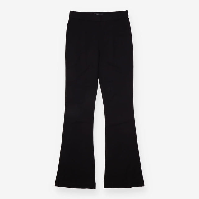Flared Trousers Black Stretch Jersey Tall