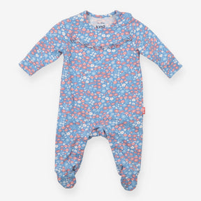 Sleepsuit Blue and Coral Toadstools