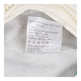 Pramsuit cream 6 buttons grey fur hood 