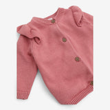 Cardigan Pink Knit Frill Shoulders