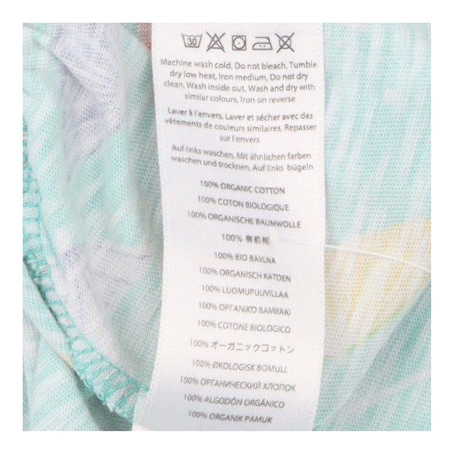 Dress Aqua Parasol Print Organic Cotton V-Neck Wra