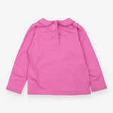 Collared Long Sleeve Pink Top