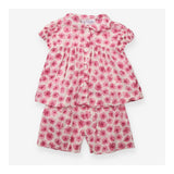 White with Pink Roses Pyjamas 