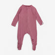 Sleepsuit dusty pink ribbed zip