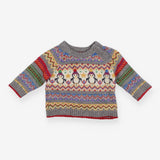 Grey Penguin Knit Sweater