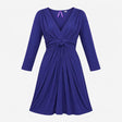 Dress Knot Front Jersey Long Sleeve Royal Blue
