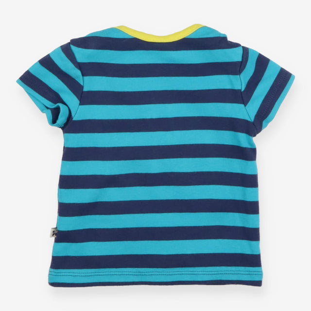Blue Striped Lion in Tractor T-shirt 