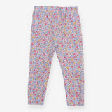 Jersey Legging Blue, Pink and Yellow Ditsy Prints