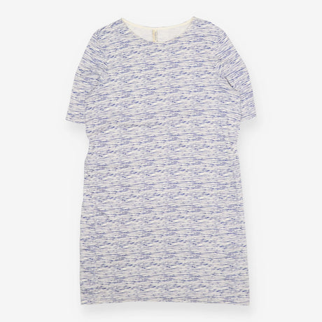 People Tree Organic Cotton White Blue Abstract Str