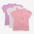 Polo shirt pink purple white 3 Pack