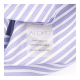 Blouse Blue White Stripe Off Shoulder Bell Sleeve