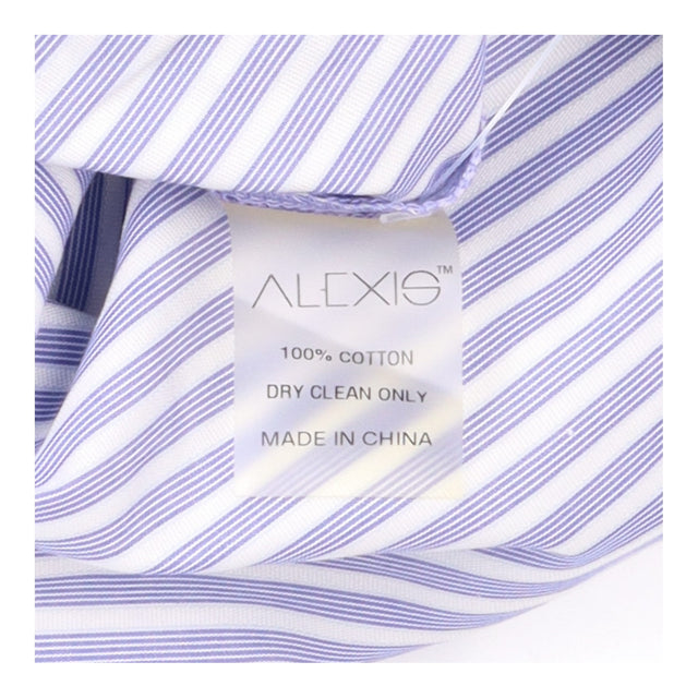 Blouse Blue White Stripe Off Shoulder Bell Sleeve