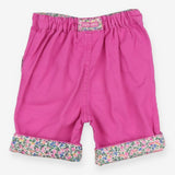 Trousers Pink with Floral Turn Ups