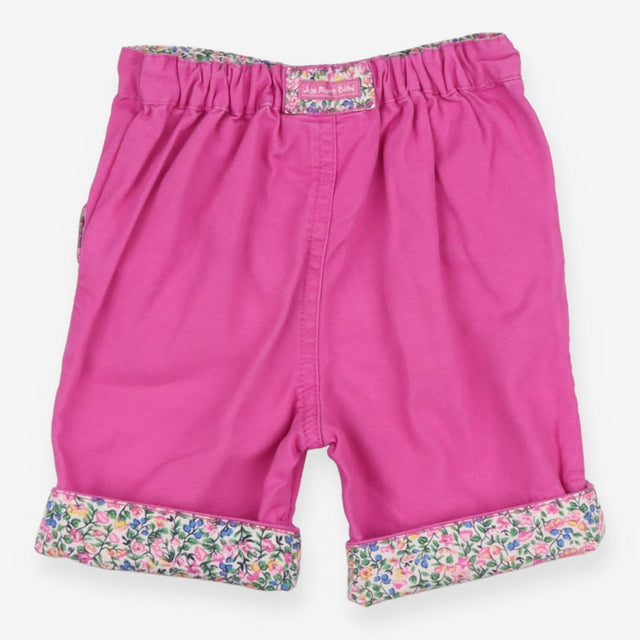 Trousers Pink with Floral Turn Ups