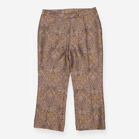 Tapestry Paisley print trousers green
