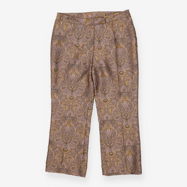 Tapestry Paisley print trousers green