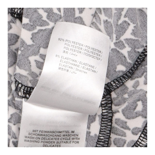 Midi Dress Black Cream Animal Print Long Sleeve Ti
