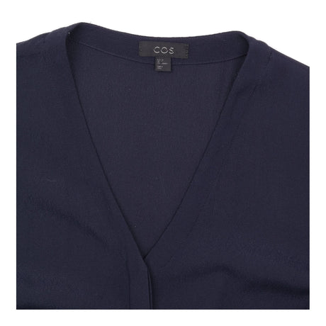 Crepe shirt dress navy