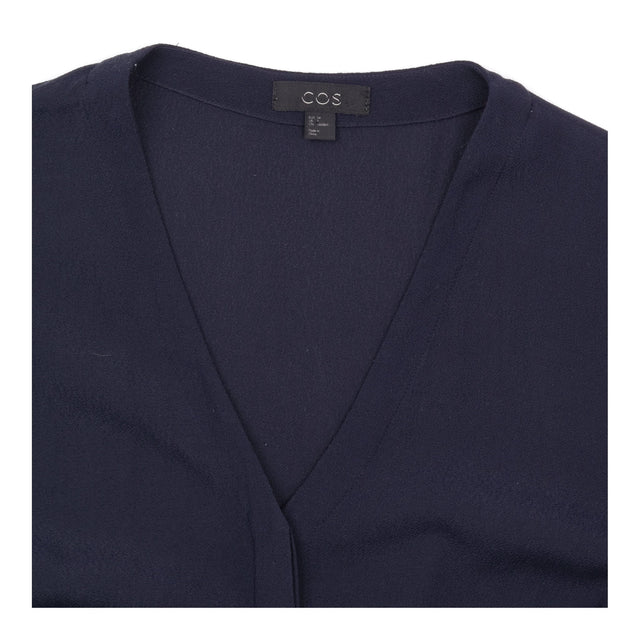 Crepe shirt dress navy