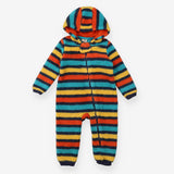 Onesie fleece stripes zip