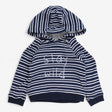 Hoodie Jersey Navy and White Stripe Stay Wild