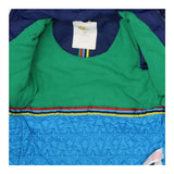 Puffer Coat Navy with Fleece Lining Green
