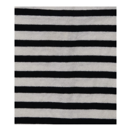 Striped Jumper Off White Black Cotton Cashmere