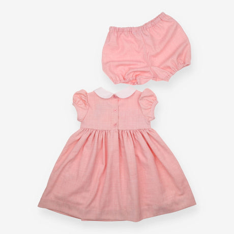 Collard Dress Light Pink with a Crown and Hearts