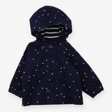 Raincoat Navy Star Fleece Lined