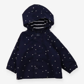 Raincoat Navy Star Fleece Lined