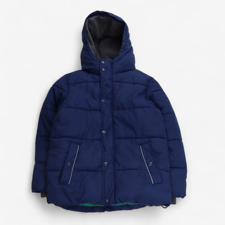 Coat Puffer Blue with Green and Grey Lining