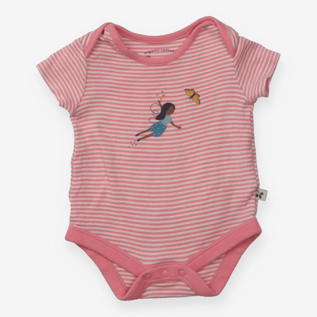 Bodysuit Pink Stripe Fairy and Butterfly